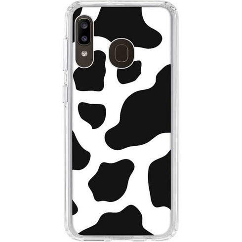 Cow Pattern Animal Print Galaxy A20 Clear Case